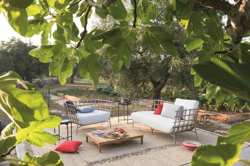 Unopiù Садовый диван из нержавеющей стали и тика Tweed Twediv - Вид №8