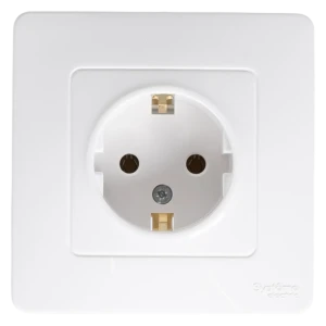 Розетка встраиваемая Systeme Electric Blanca с заземлением без шторок 16 А цвет белый