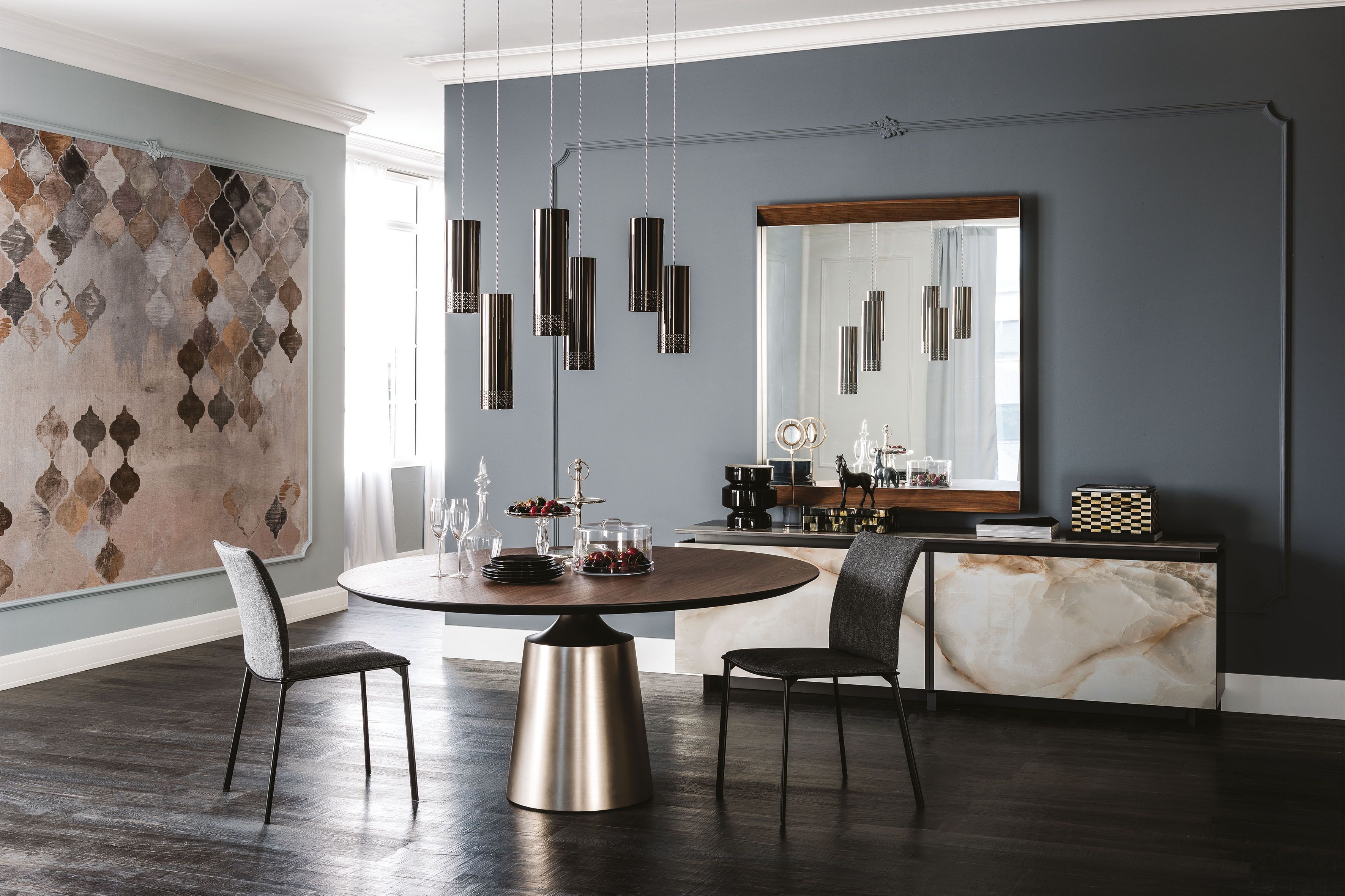 Круглый стол из стали и дерева Cattelan italia Yoda ARCH-00101163 - Вид №2