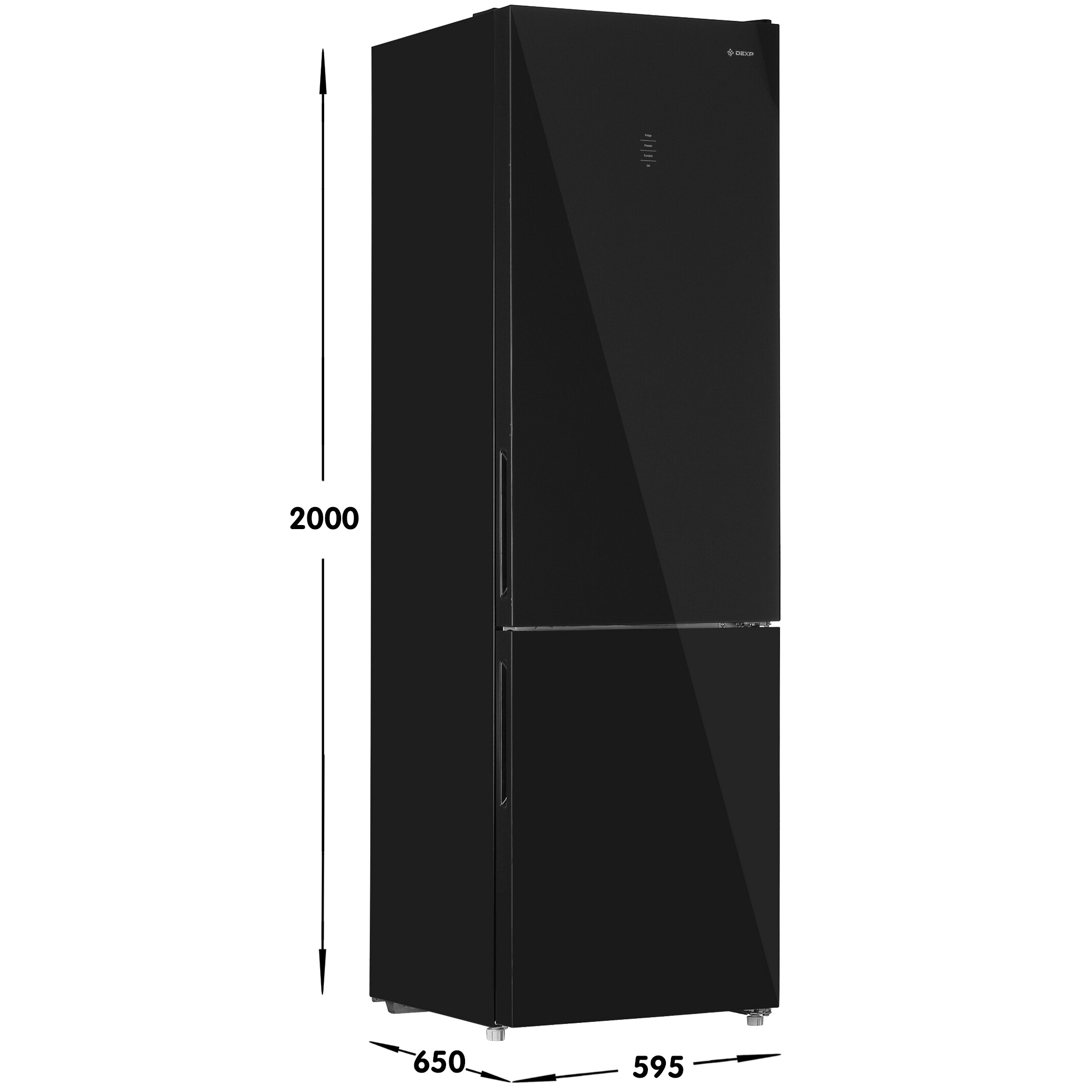 5032030 Холодильник с морозильником   DEXP RF-CN350DMG/SI черный STDN-0119652 - Вид №6