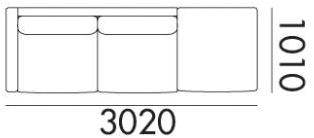 Grado Design 2-х местный модульный диван из ткани Pent Pen-sf-g01 - Вид №5