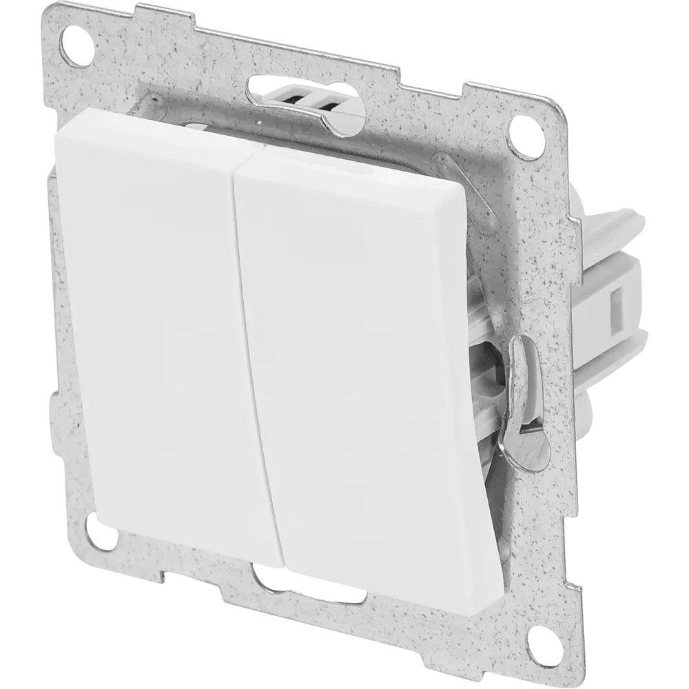 Выключатель встраиваемый GUSI Electric с двумя клавишами 83864210 Ugra STLM-0045149