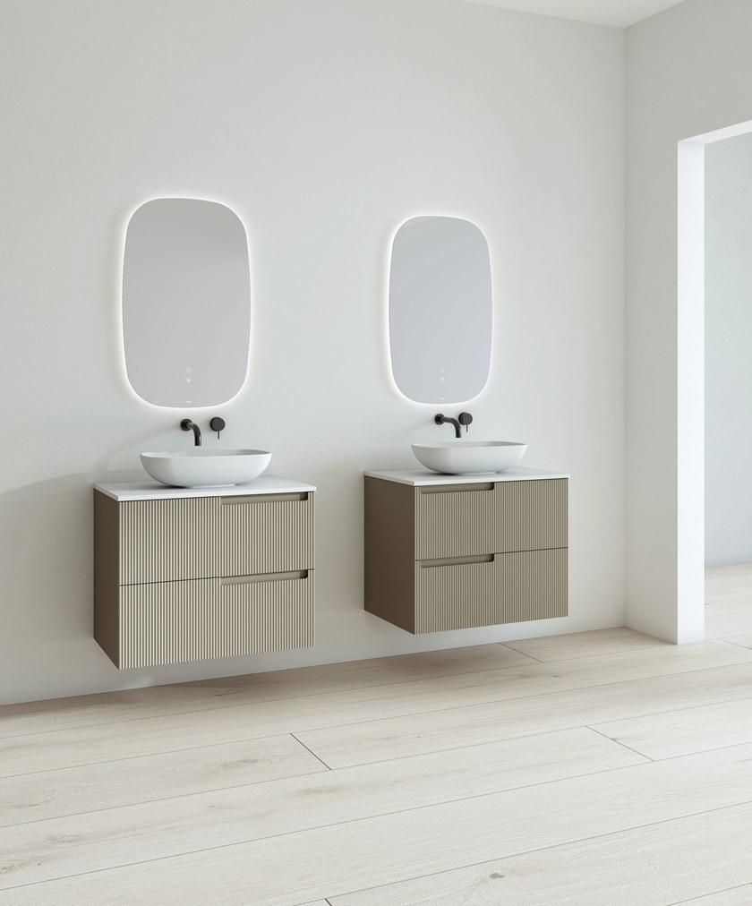 Fiora Настенная тумба под умывальник с ящиками Synergy sun-id-1368723 - Вид №1