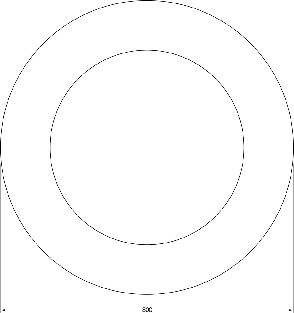 BY 0305 Зеркало на стеклянном основании EVOFORM Double - Вид №1