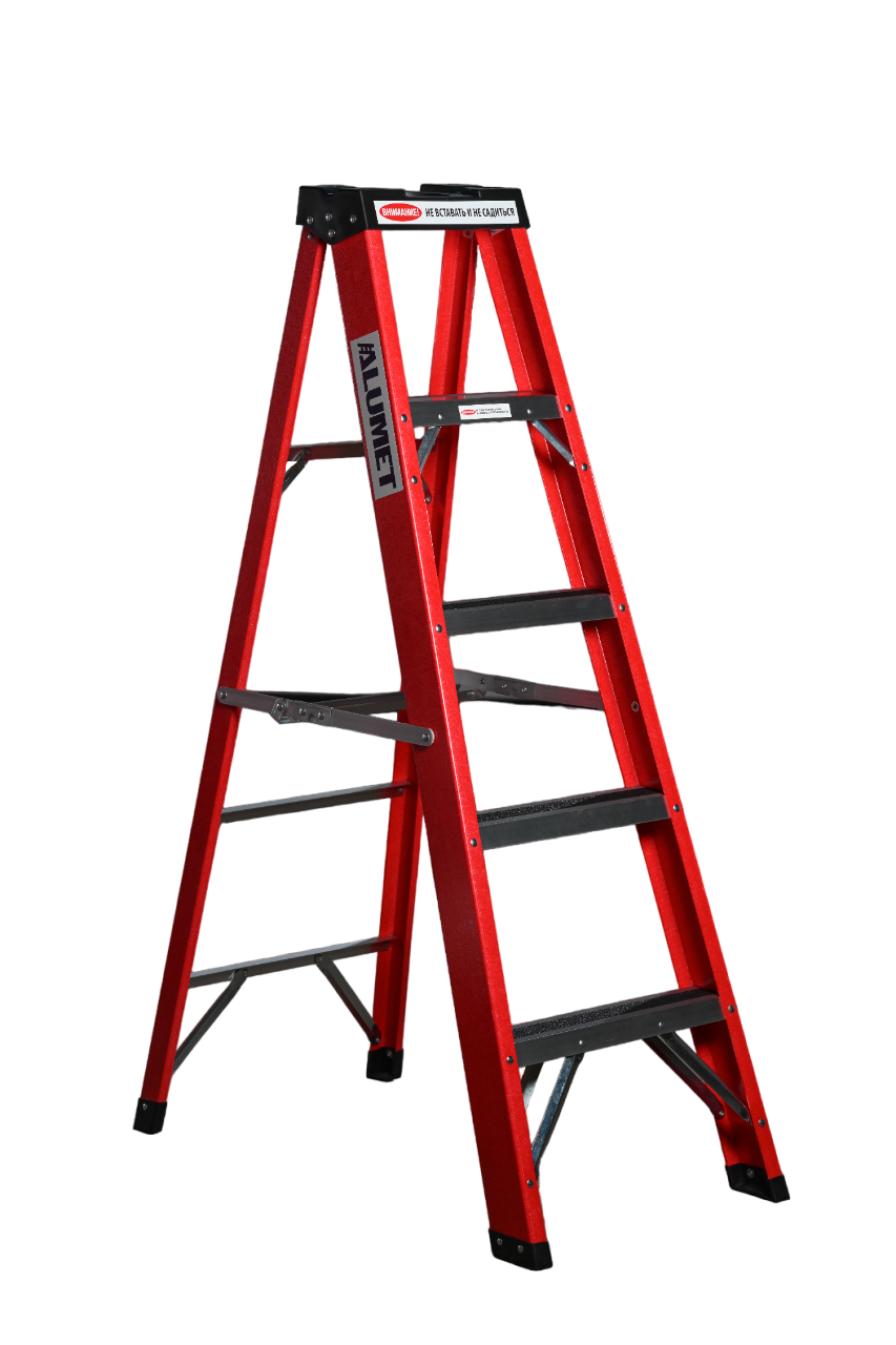 Стремянка SF 1004 стеклопластиковая 4 ступени, Alumet, с органайзером  - Вид №3