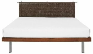 Driade Двуспальная кровать из нержавеющей стали и дерева Edward