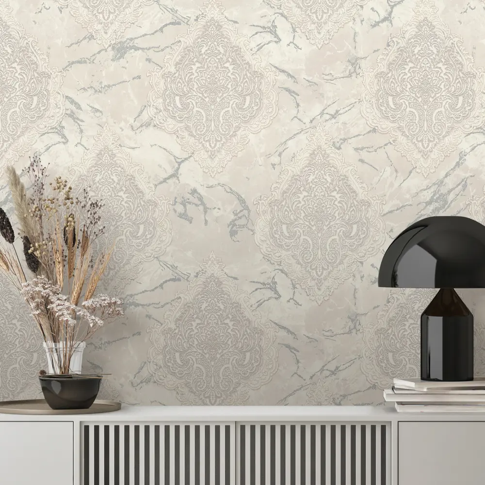 Обои флизелиновые Euro Decor Sultan белые 1.06 м 7135-00 89111965 STLM-2076195 - Вид №2
