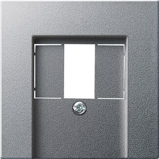 027626 Лицевая панель розетки телефонной TAE-Аудио-USB алюминий Gira System 55
