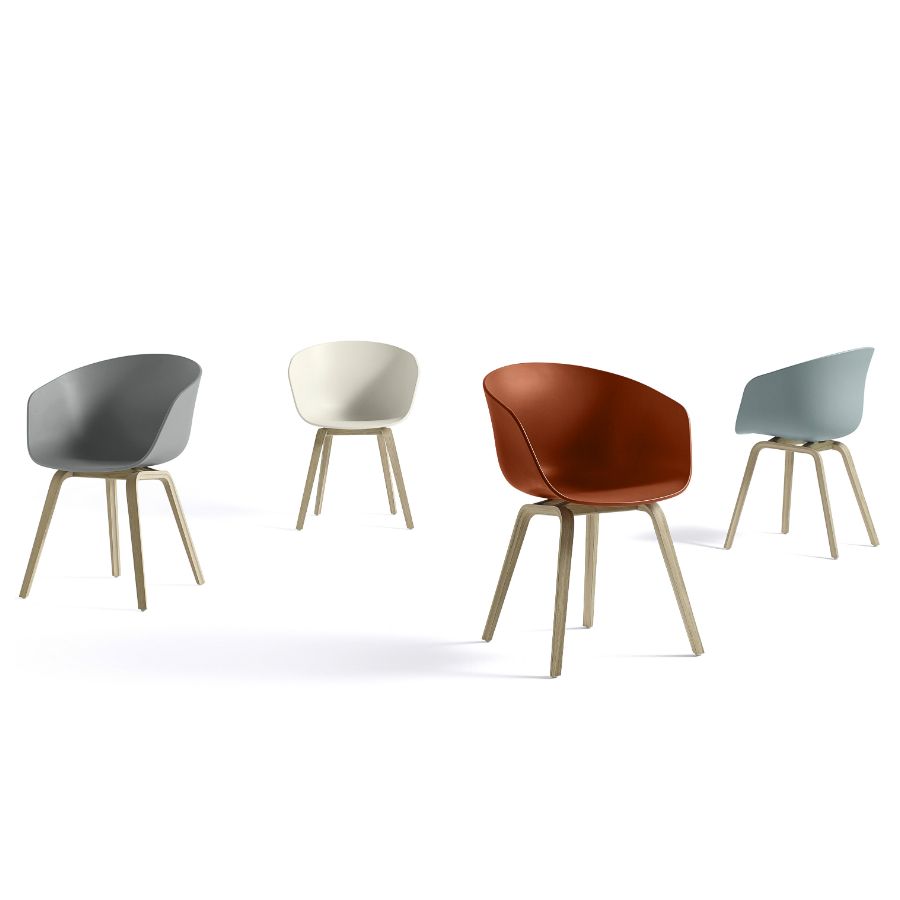 Стул AAC22 мягкий, белый со светлыми матовыми ножками Hay 222621130 - Вид №6