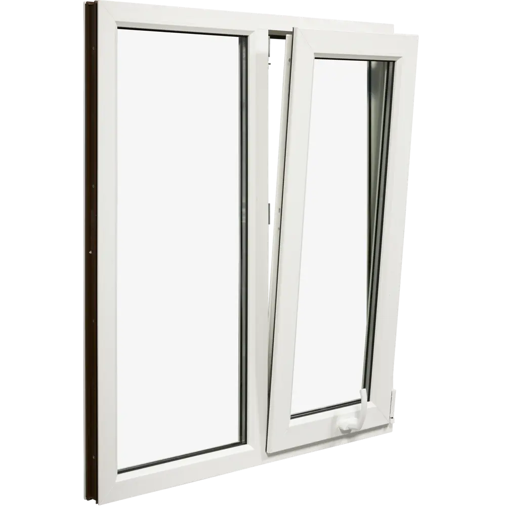 Окно пластиковое ПВХ VEKA двустворчатое 1170x1000 мм (ВxШ) однокамерный стеклопакет белый/белый STLM-2096654 - Вид №3