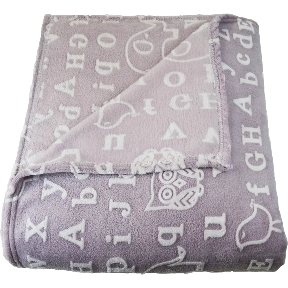 Плед «Сова» 160x200 см фланель цвет сиреневый Santreyd STLM-2050379 - Вид №2