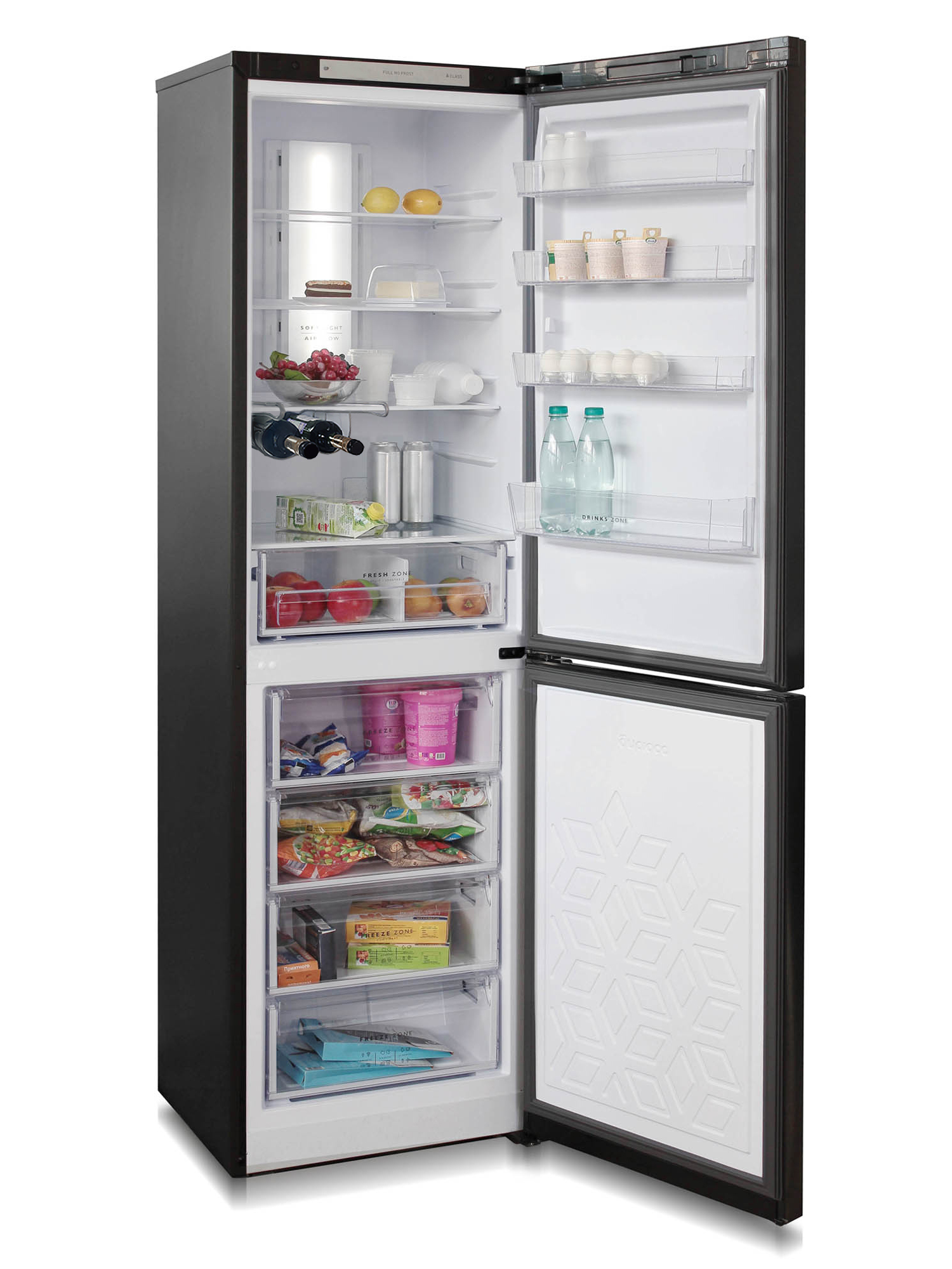 9066260 Холодильник с морозильником   Бирюса B980NF черный STDN-0037716 - Вид №5