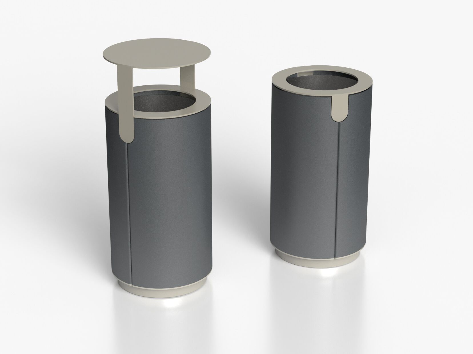 Наружные оцинкованные стальные стойки для мусора Viscio Urban Design GEO ARCH-00001752