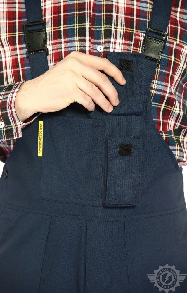 65641 Полукомбинезон "Эксперт-2" темно-синий  Летняя спецодежда  размер 60-62/182-188  - Вид №8