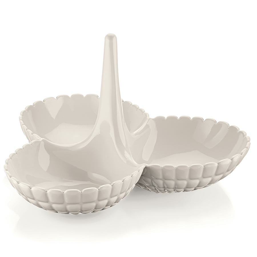 199200156 Менажница tiffany, D36 см, молочно-белая Guzzini 