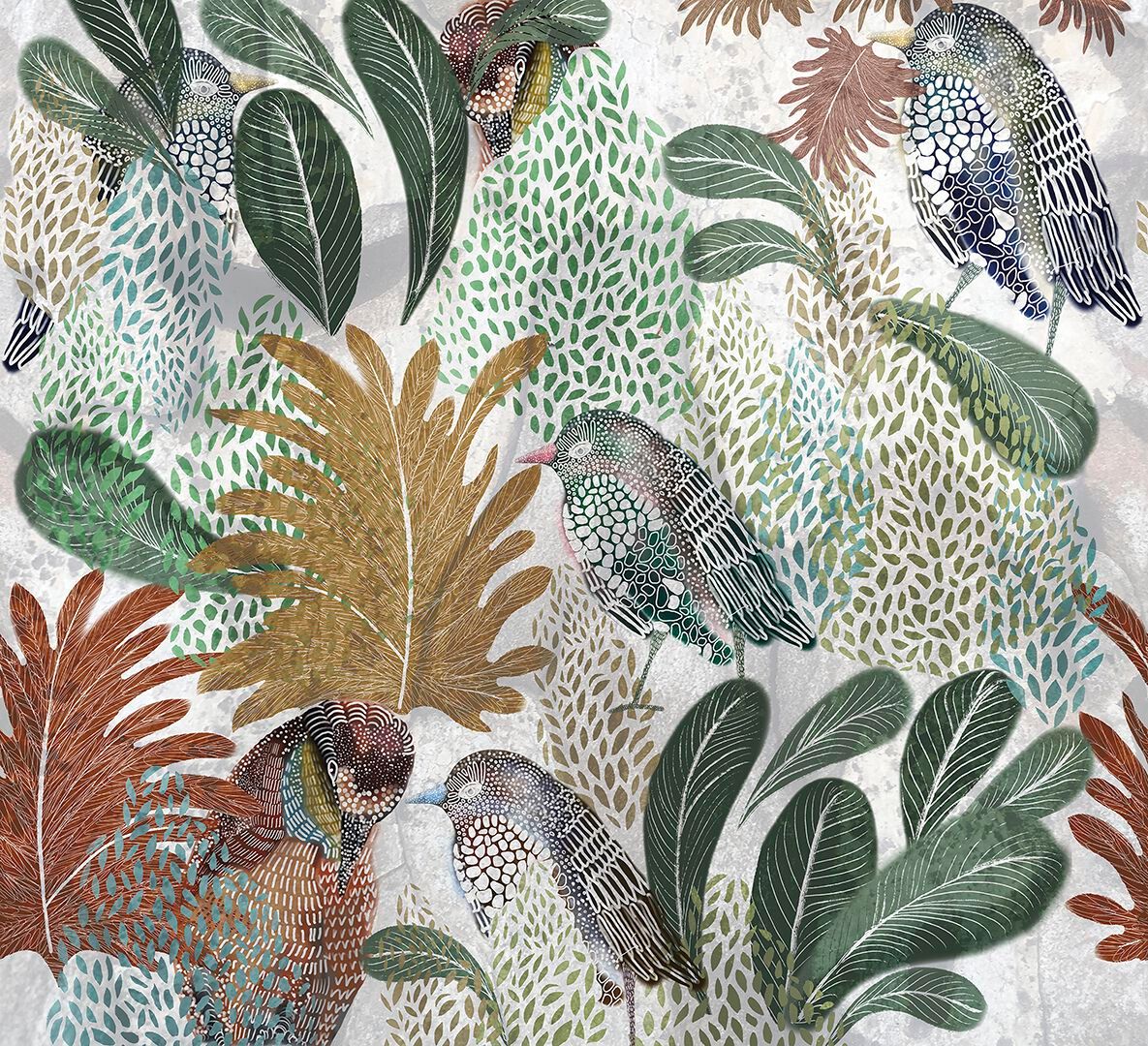 Водонепроницаемые обои Wall&decò LOVE BIRDS ARCH-00045494 - Вид №2