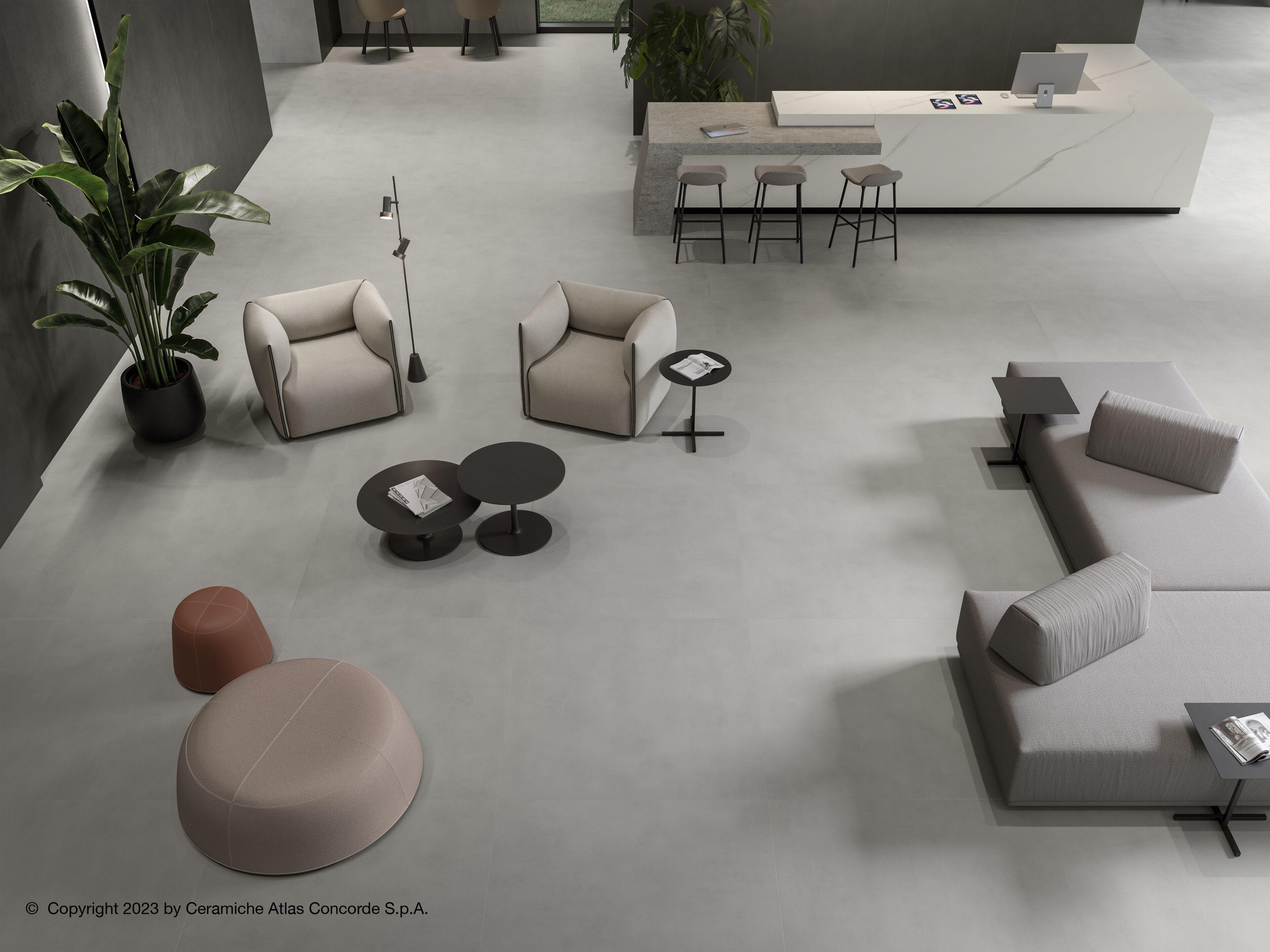 Пол / керамогранит с эффектом цемента Atlas Concorde Boost Balance ARCH-00002208 - Вид №10