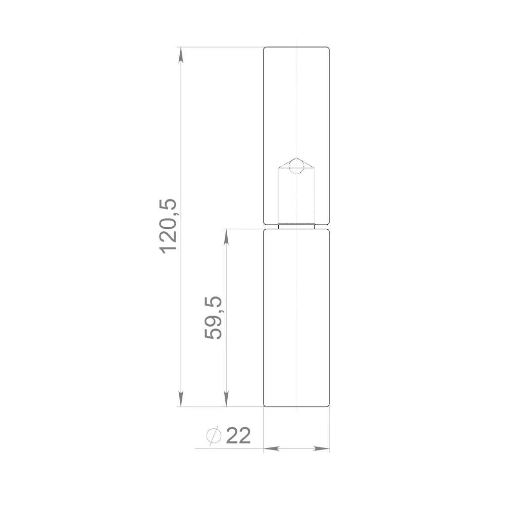 Петля гаражная с шаром 22x120 мм цвет черный Santreyd STLM-2062906 - Вид №4