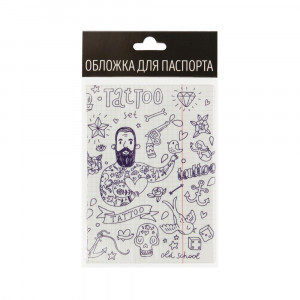 15022 Обложка для паспорта mix MIUSLI TATTOO