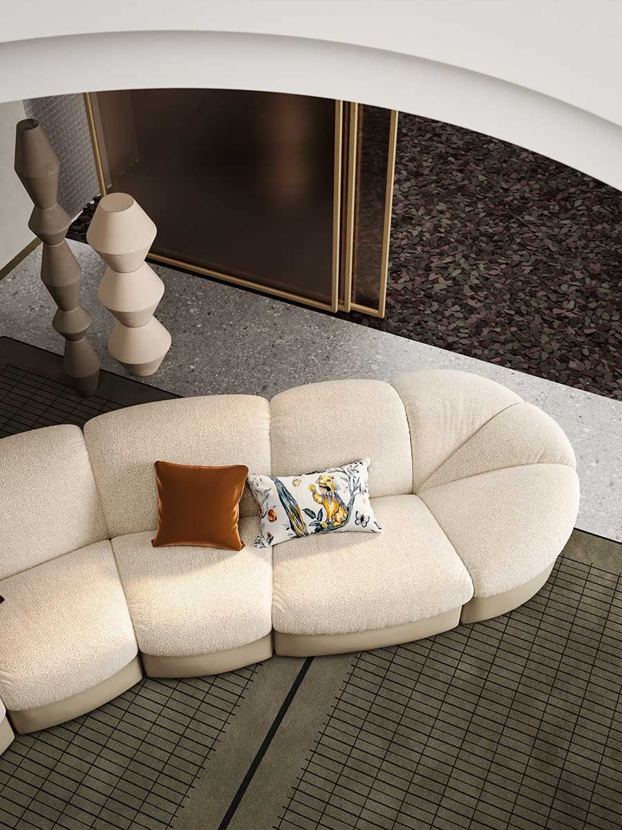 Кожаный модульный диван Poltrona Frau коллекция - диваны и кресла ARCH-00027966 - Вид №5