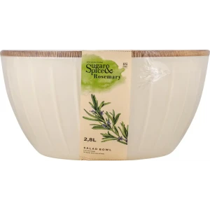 Салатник Sugar&Spice Rosemary Cardamom 2.8 л 22 см круглый пластик цвет кремовый