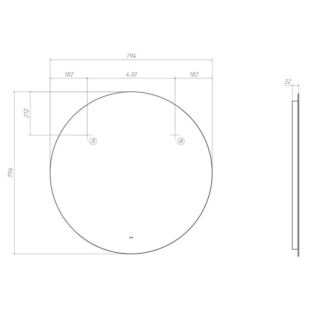 Зеркало Vigo Moss Classic LED круглое 80 см с энергосберегающей подсветкой 84005339 STLM-0046058 - Вид №6