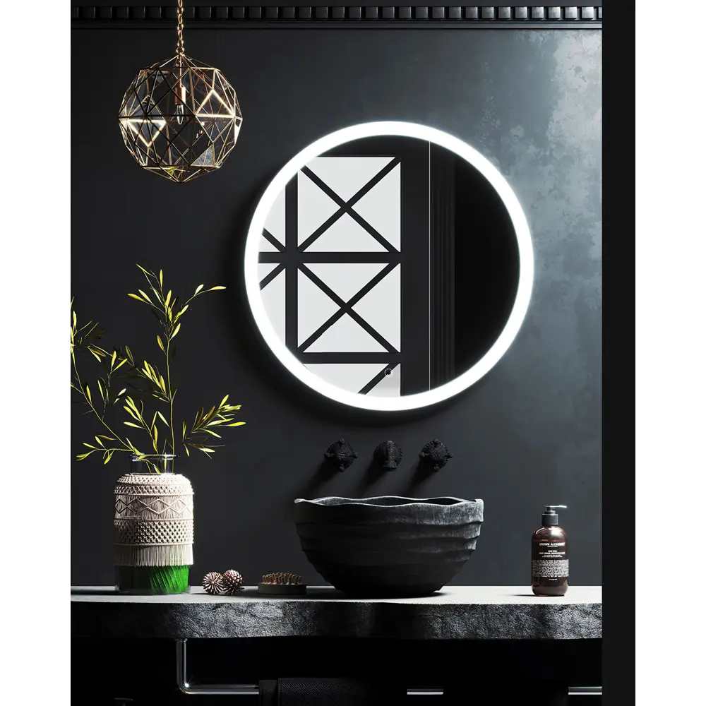 Зеркало круглое OMEGA GLASS с LED-подсветкой и сенсорным диммером 82540303 STLM-0029329 - Вид №5