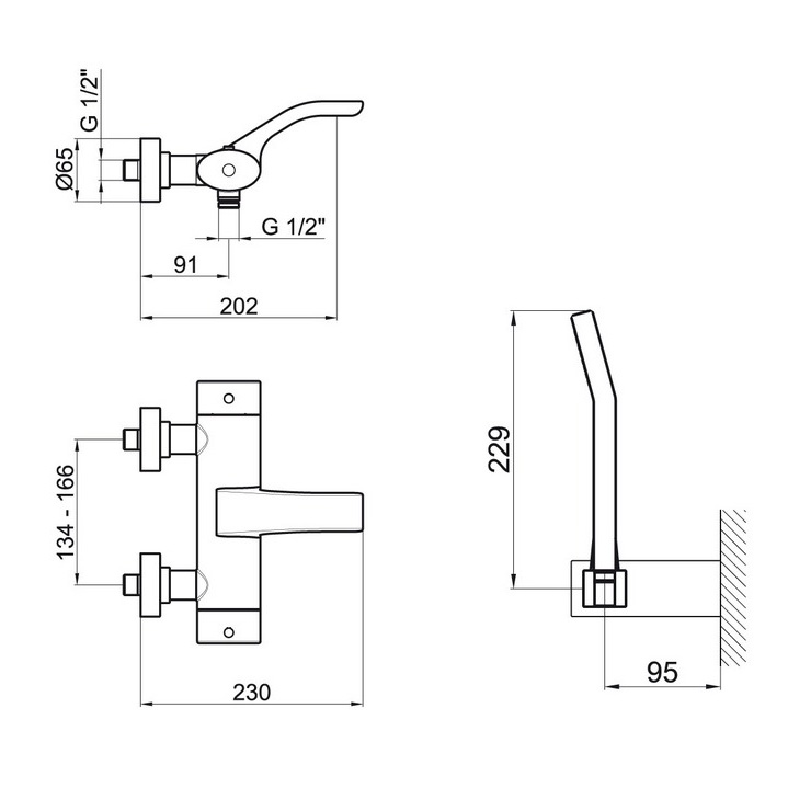 WO980201015 Смеситель для ванны с душем Webert Wolo  - Вид №2