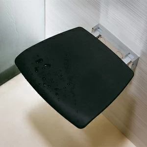Novellini. Стульчик для душевой черного цвета квадратный ACCESSORIES