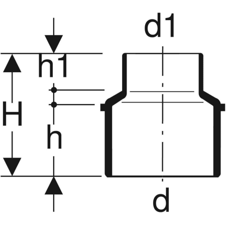 310.082.14.1 Переход концентрический Geberit Silent-db20 Geberit  - Вид №2