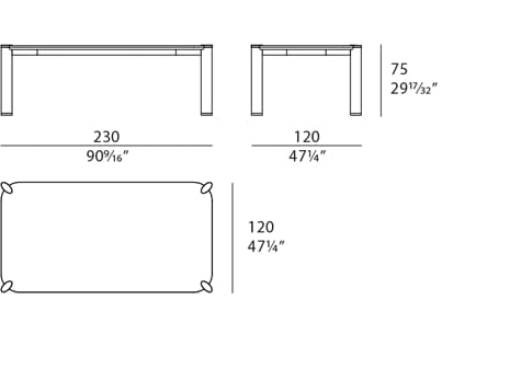 Прямоугольный стол из грецкого ореха Turri Kyma ARCH-00025837 - Вид №3