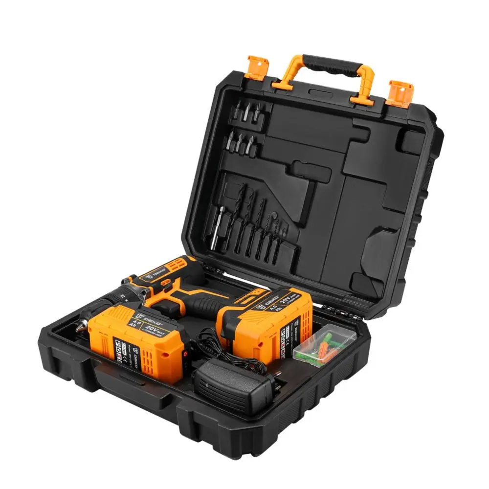 Дрель-шуруповерт аккумуляторная Deko Impact DKCD20, 20 В Li-ion 2x4 Ач STLM-2085677 - Вид №4