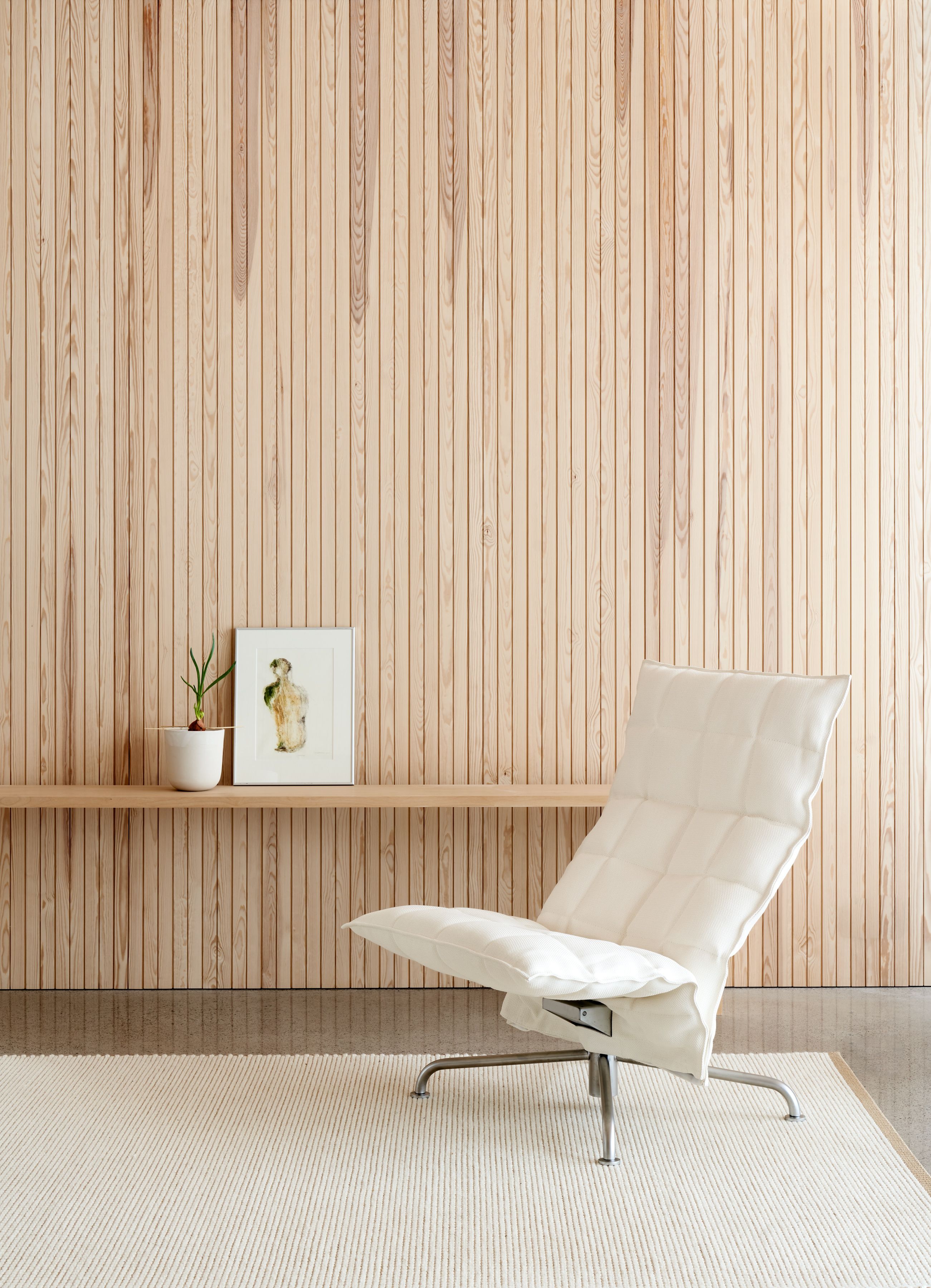 Тканевое вращающееся кресло с подставкой для ног Woodnotes K Chair ARCH-00086977 - Вид №10