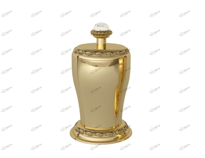 046087.CST.50 Шкатулка для драгоценностей, украшенная кристаллами сваровски и лавром Яркий хром Mestre 