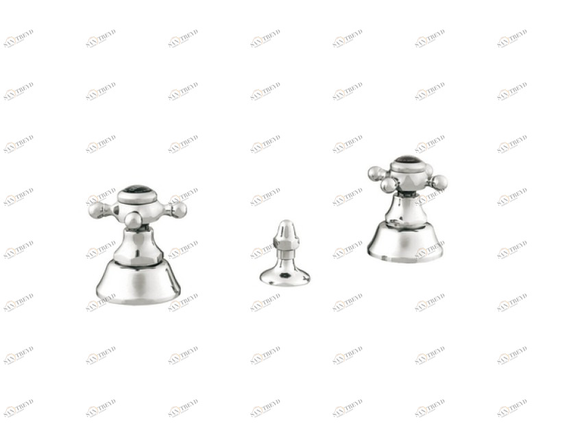 035022.BN0.00 Биде с тремя отверстиями из черного фарфора Золото 24К Mestre RETRO