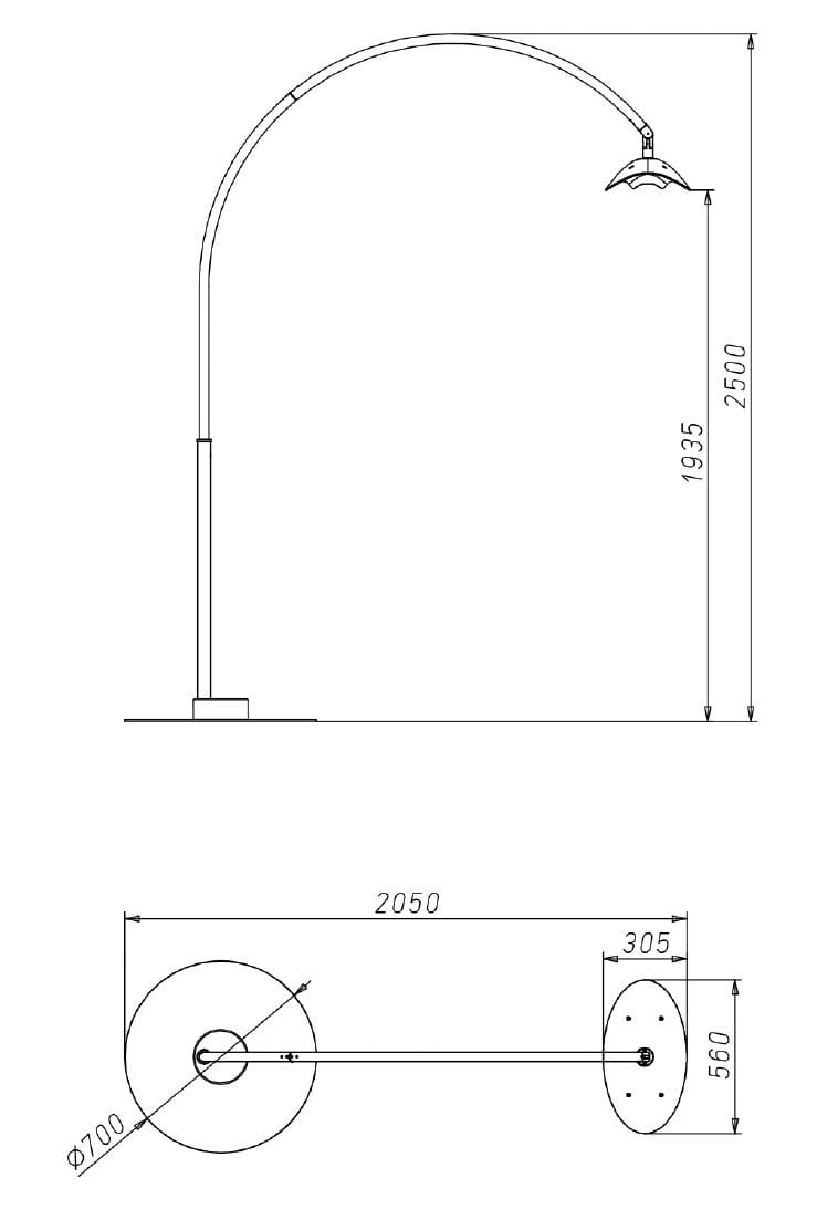 Напольная нагревательная лампа из литого алюминия Phormalab Hotdoor ARCH-00044409 - Вид №1
