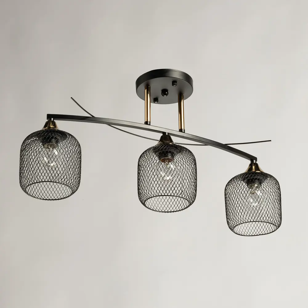 Люстра потолочная Вита 3 лампы 9 м² цвет черный DE CITY STLM-2210979