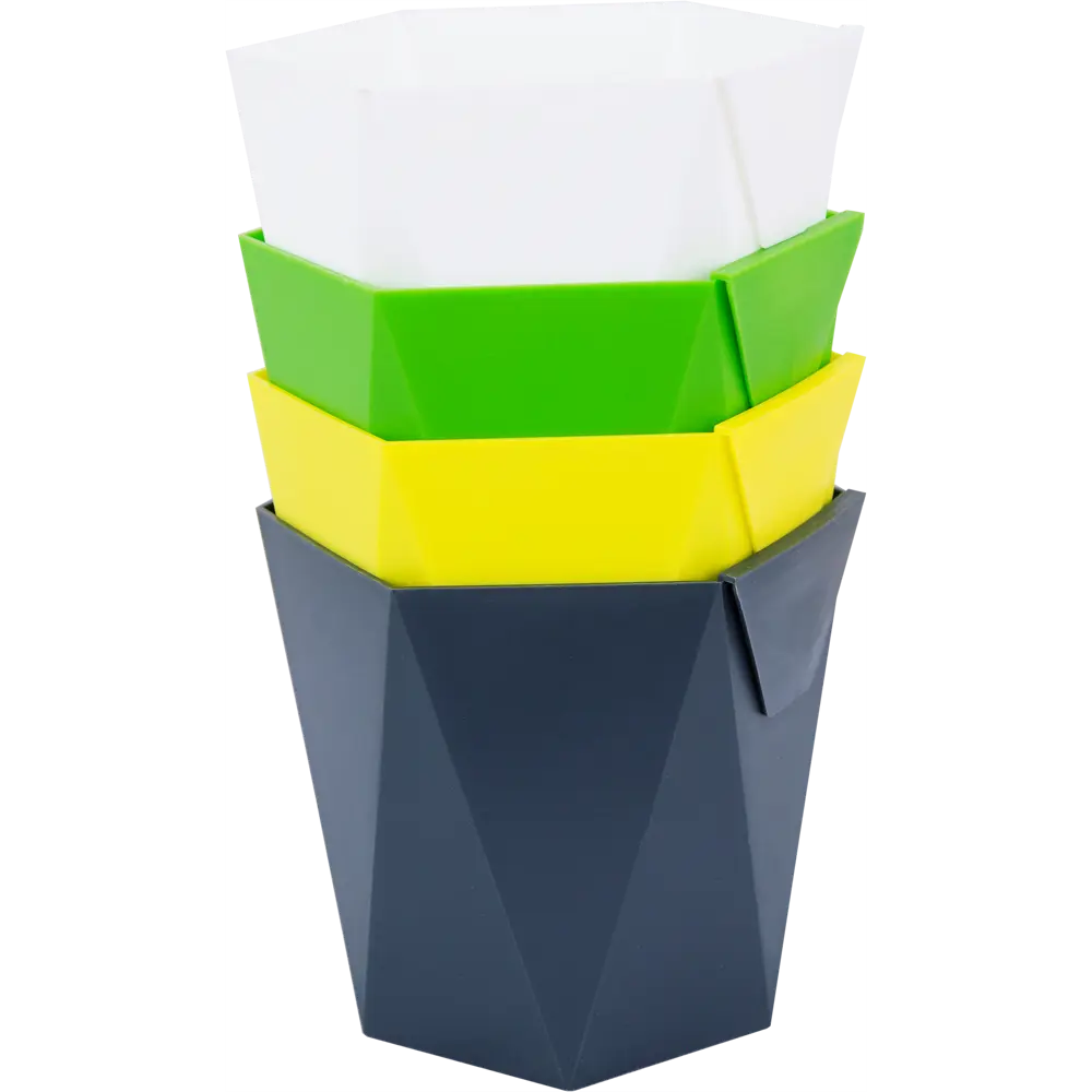 Кашпо Пазл 13.5x12x13.5 см v1 л пластик в ассортименте Santreyd STLM-2149760 - Вид №1