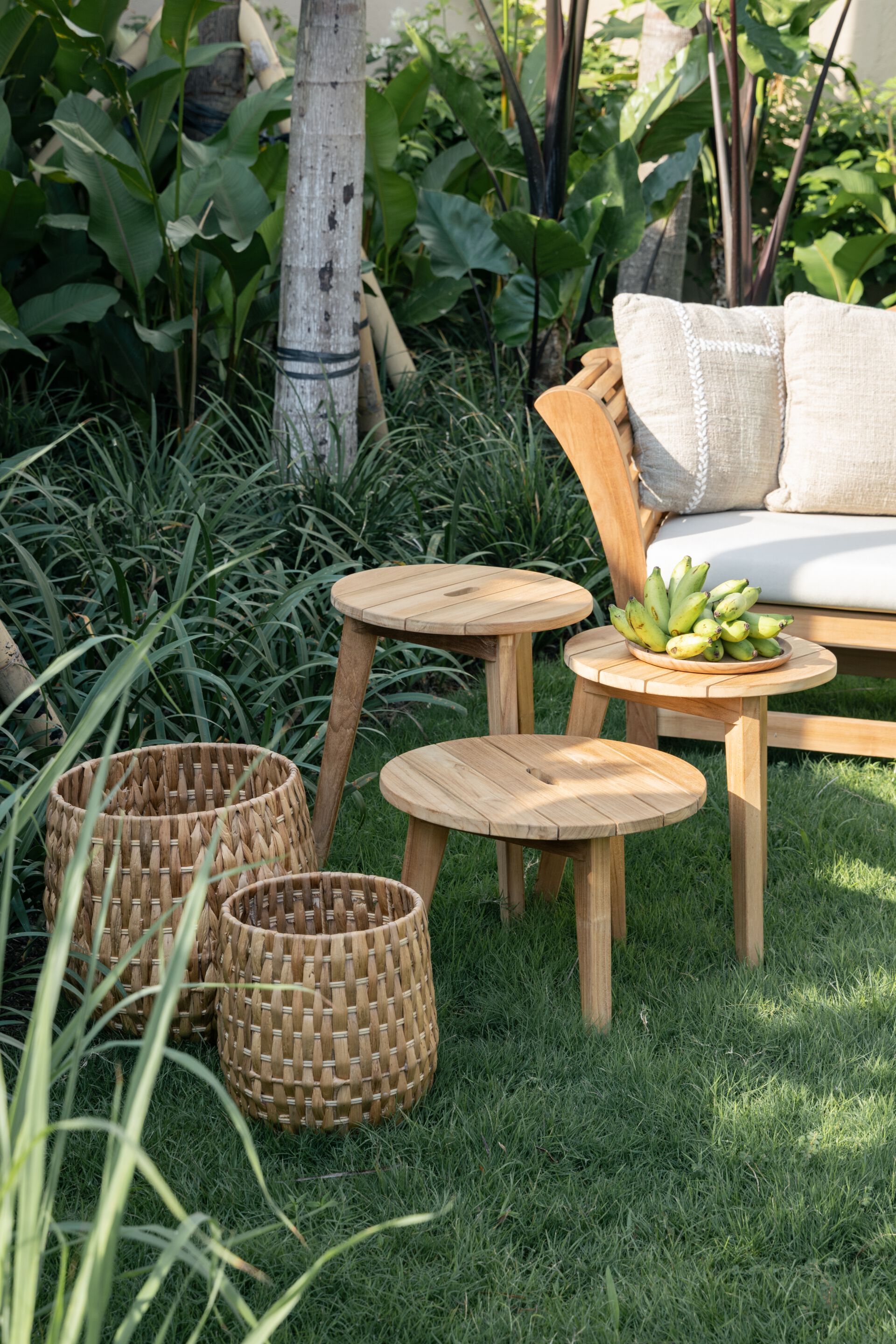 Круглый низкий стол из тикового дерева cbdesign Cosito ARCH-00125050 - Вид №5