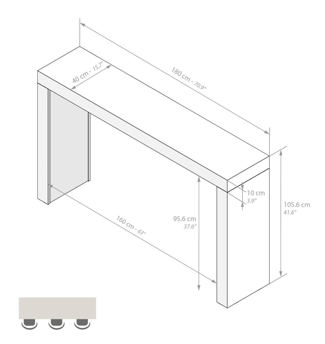 Высокий прямоугольный стол из меламиновой ткани Mobili Fiver Evolution ARCH-00103603 - Вид №35