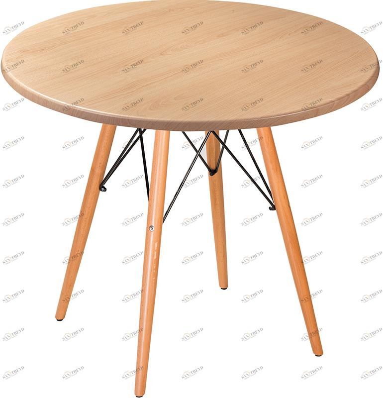 30777 Стол Eames woodR beech light 80 см R-HOME 860419+170502oak_light