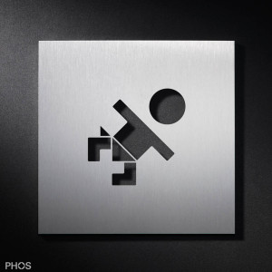 PS1201 Знак пиктограммы для детской комнаты для переодевания, справа, 16 x 16 см. PHOS