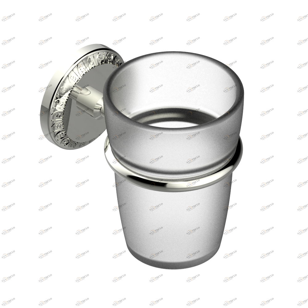 U95-536 Стакан настенный для зубных щёток Thg-paris Malmaison Portoro Матовый никель U95-536 CAT.C