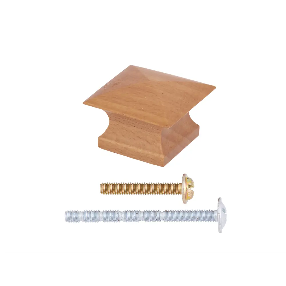 86900221 Ручка-кнопка мебельная Chrys Wood дерево цвет коричневый STLM-1007528 PALLADIUM  - Вид №1