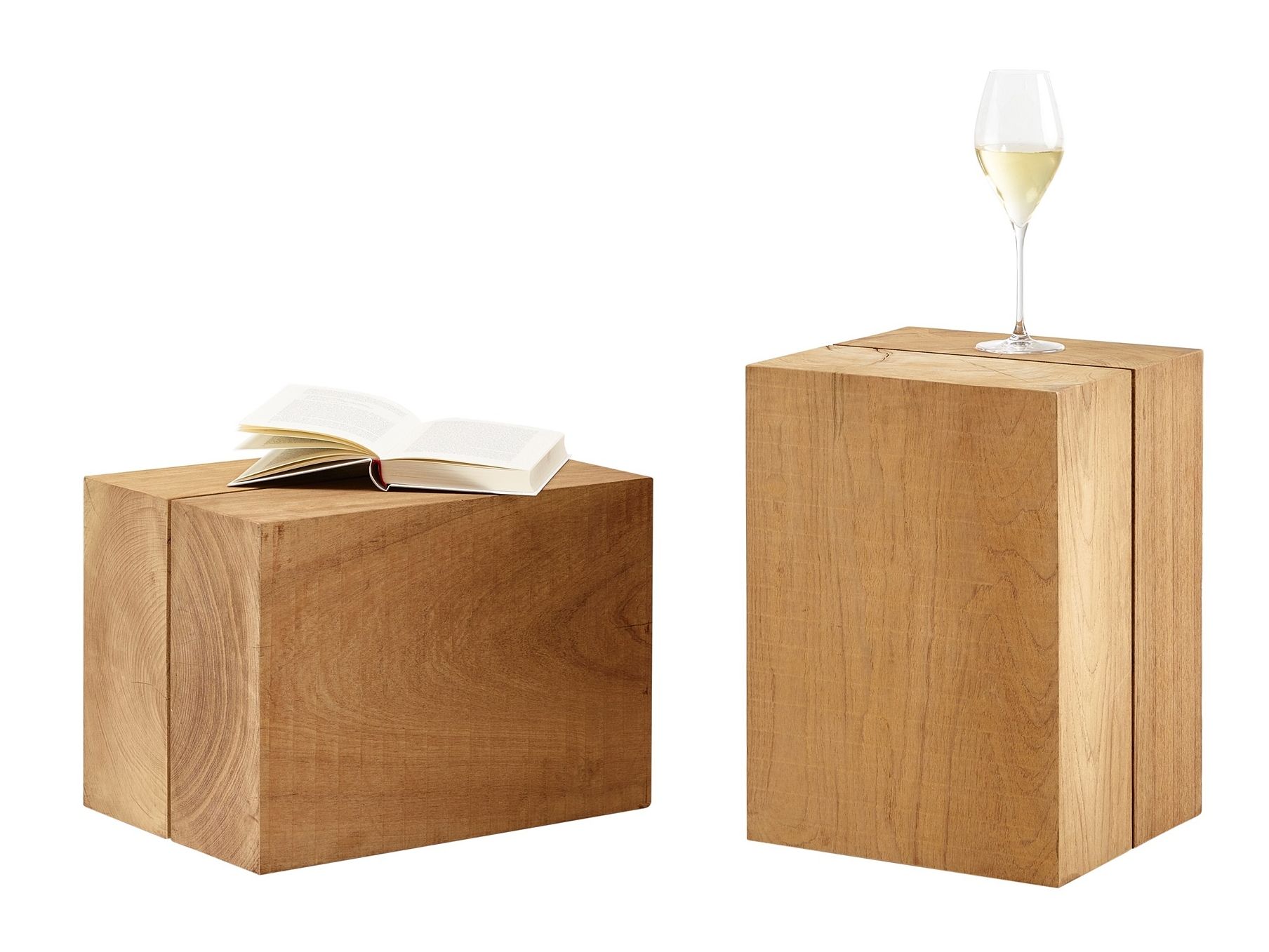 Стул / журнальный столик из тикового дерева solpuri Blocc ARCH-00028803 - Вид №2