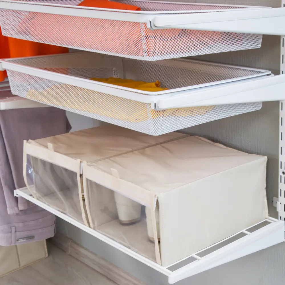 Короб Spaceo для обуви 22х16x34 см нетканный материал цвет бежевый STLM-2059622 - Вид №5