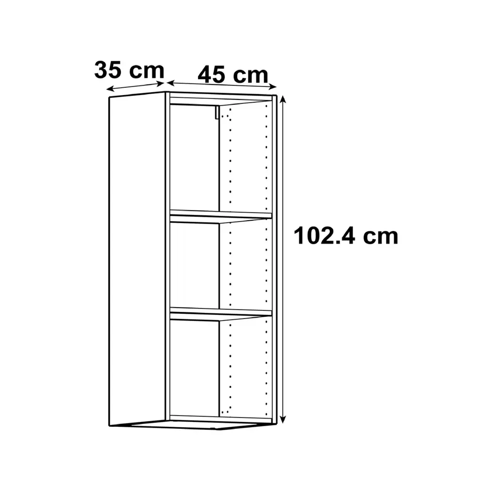 Каркас навесной Delinia ID 45x102.4x35 см, ЛДСП, цвет белый STLM-2012804 - Вид №1