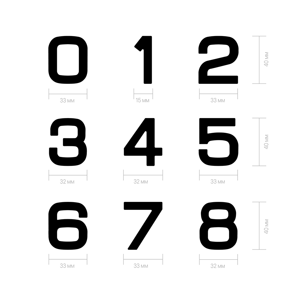 Дверной номер  «2», 32х5х40 мм, матовое серебро LJPS0091 Public Steel Россия  - Вид №5