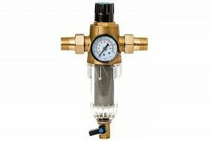 Гейзер Бастион 3/4 7508075233 для холодной воды с обратной промывкой и манометром