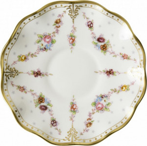 68862 Royal Crown Derby Блюдце для чашки суповой Royal Crown Derby "Роял Антуанетта" Фарфор костяной
